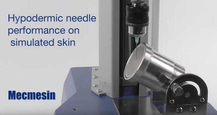Hypodermic needle performance on simulated skin