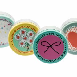 
                                            
                                        
                                        Decorated Metal Tins for Balms, Moisturizers and Creams